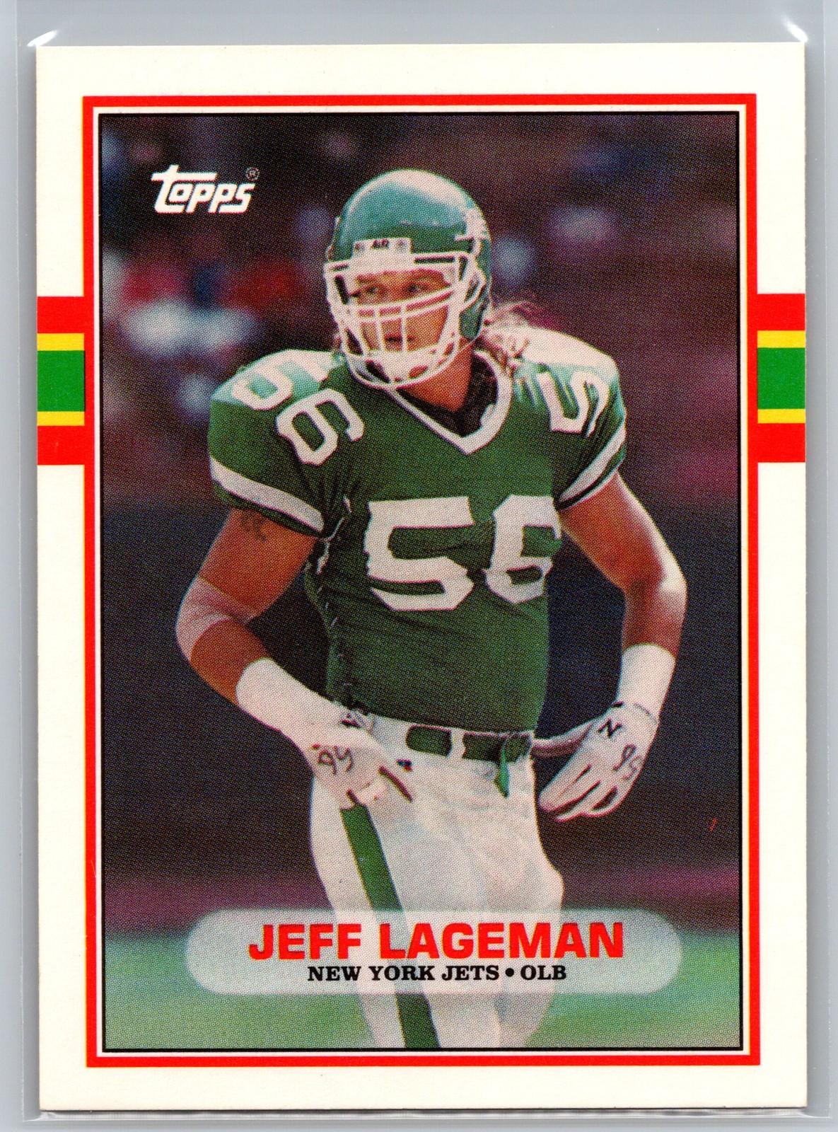 1989 Topps Traded Jeff Lageman #49T New York Jets Linebacker Rookie Card RC