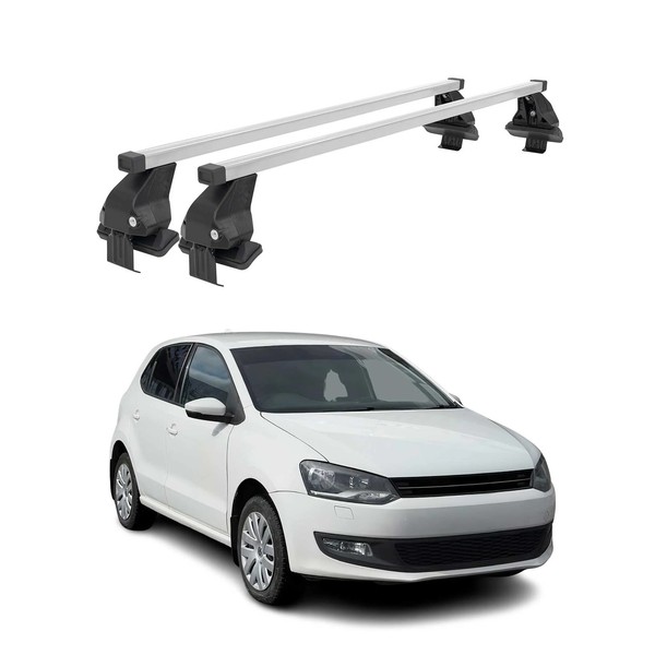 Menabo DachträGer GrundtäGer FüR VW Polo 2009-2017 5TüR 50Kg Stahl Silber 2 Tlg-image