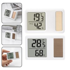 Sleek Portable Temperature Detection Meter Solar Powered Humidity Monitor