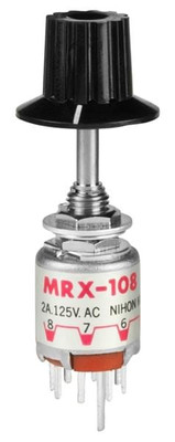 1Pcs MRX108-A Rotary Switches PC Turret 2-8 POS