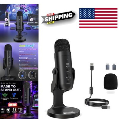 USB Microphone with Wide Device Compatibility for Streaming and Content Creation