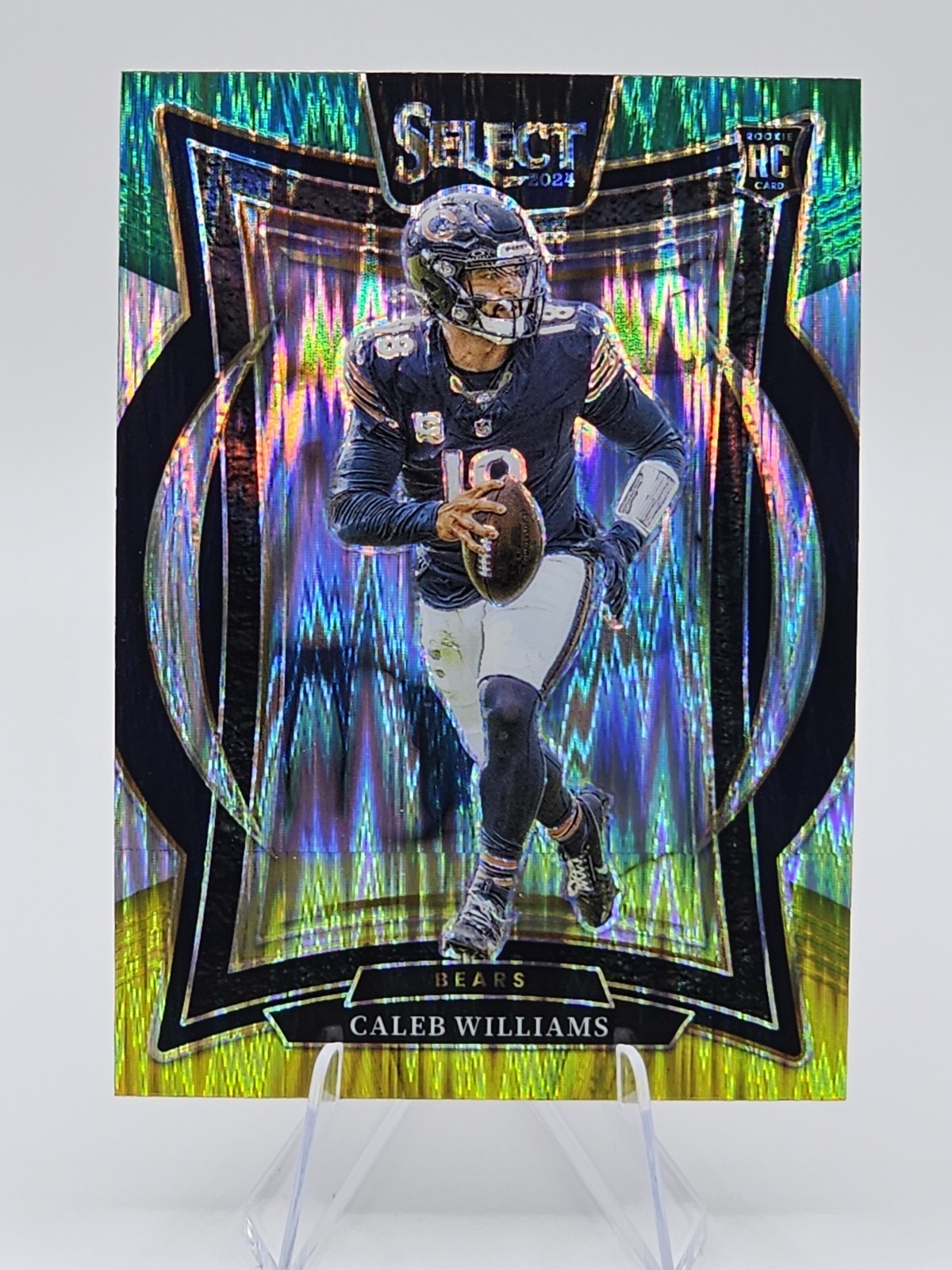 2024 Panini Select - Concourse Caleb Williams Green & Yellow Shock Prizm (RC)