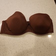 Cacique Boost Multiway Strapless Bra 44DDD Brown Underwire *no Straps