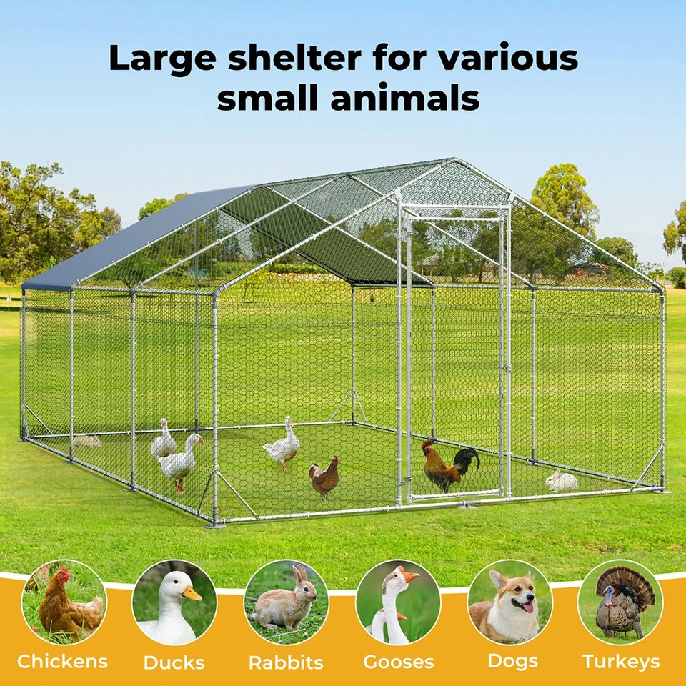 Pawz Chicken Coop Extra Large Walk in Hen Cage Rabbit Hutch Ferret House Cover - image 3 of 4