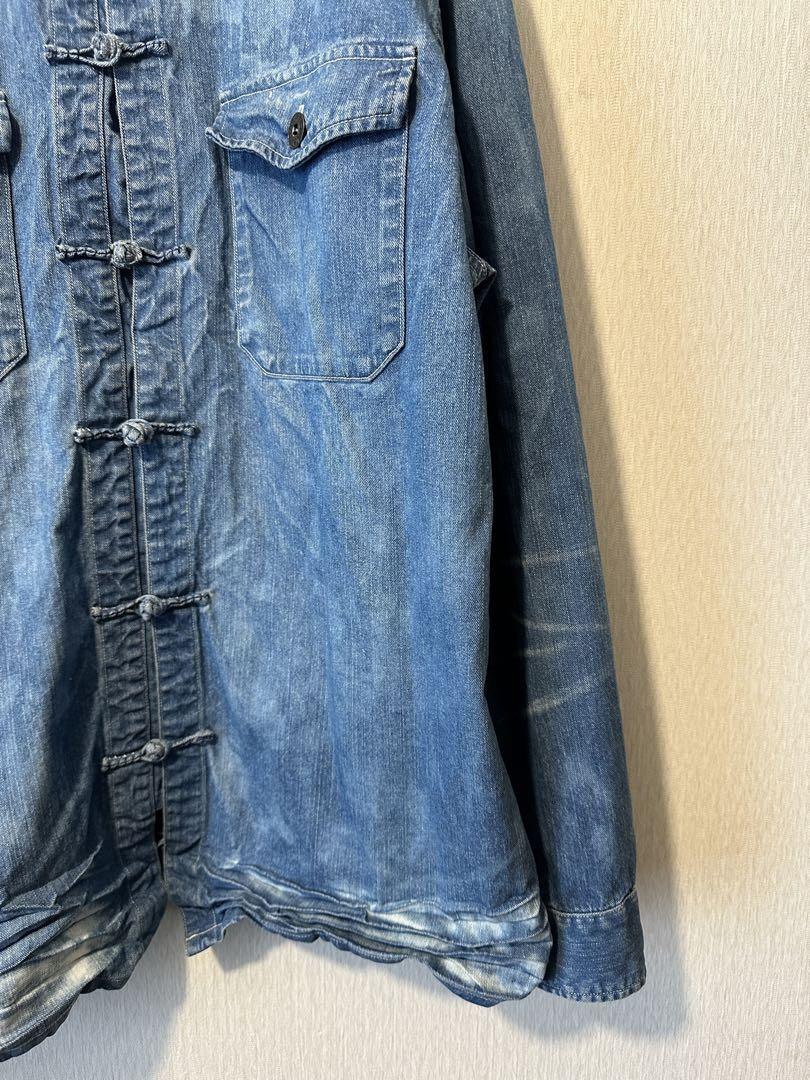 RRL DOUBLE RL Denim China Shirt Jacket Men's #EB AIA | eBay RRL DOUBLE RL Denim China Shirt Jacket Men's #EB AIA | eBay