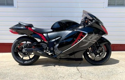 BROCK'S enta-Carbon Full System 15'' Muffler Suzuki Hayabusa (22-26) Gloss Black