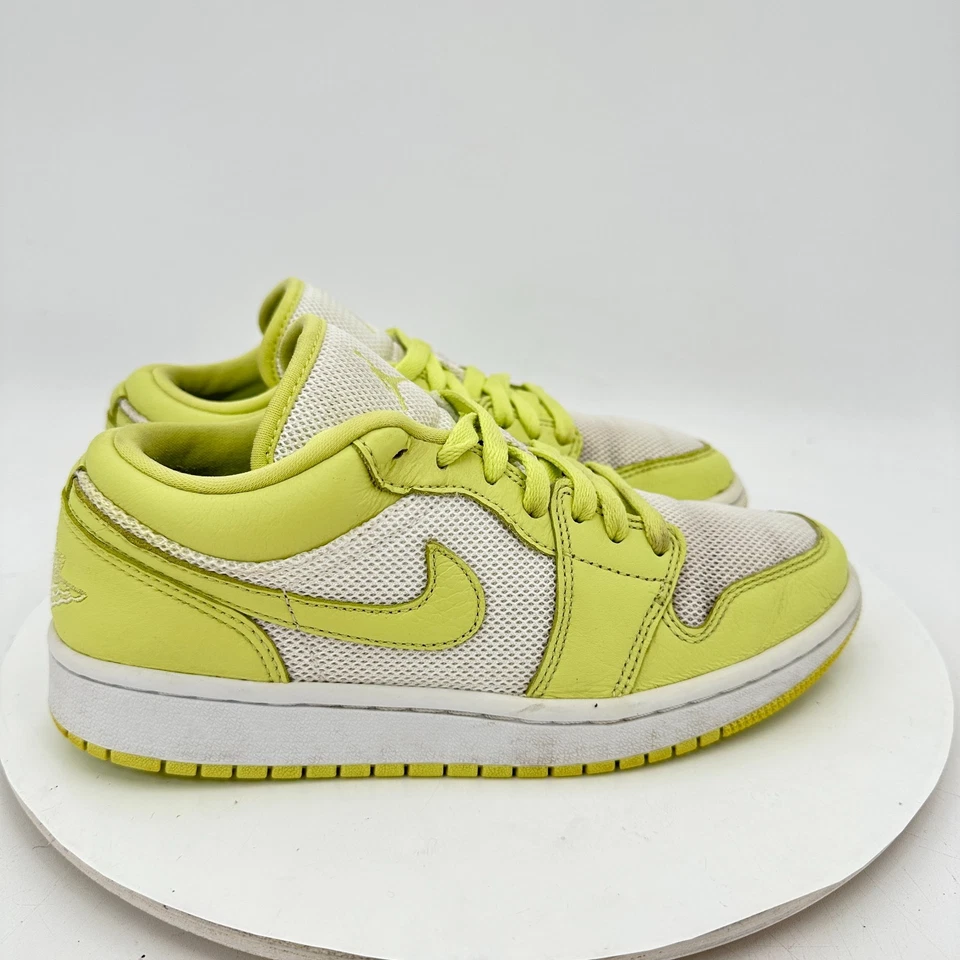 Nike Air Jordan 1 Mujer Talla 7.5 DH9619-103 Limelight Summit Blanco Amarillo Zapatos Foto 4 de 4