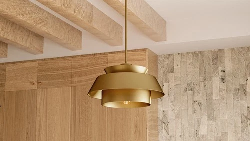 Quoizel LMI2824 Lumi 3 Light 24"W Pendant - Brushed Weathered Brass - Picture 4 of 12