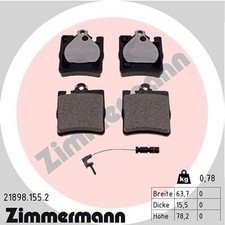 ZIMMERMANN 21898.155.2 Bremsbelagsatz, Scheibenbremse für MERCEDES-BENZ