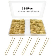330 Count U Shaped Hair Pins Blonde, 2.4inch Gold Bun Pins Bun Hair Pins for ...