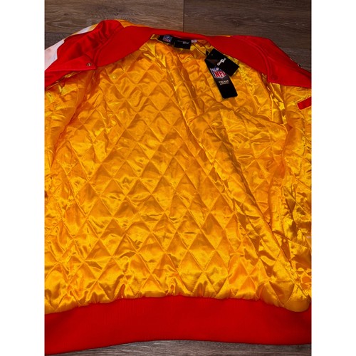 NWT Men's Chalk Line Kansas City Chiefs Satin Full-Snap Jacket - Red - XL - Picture 9 of 11