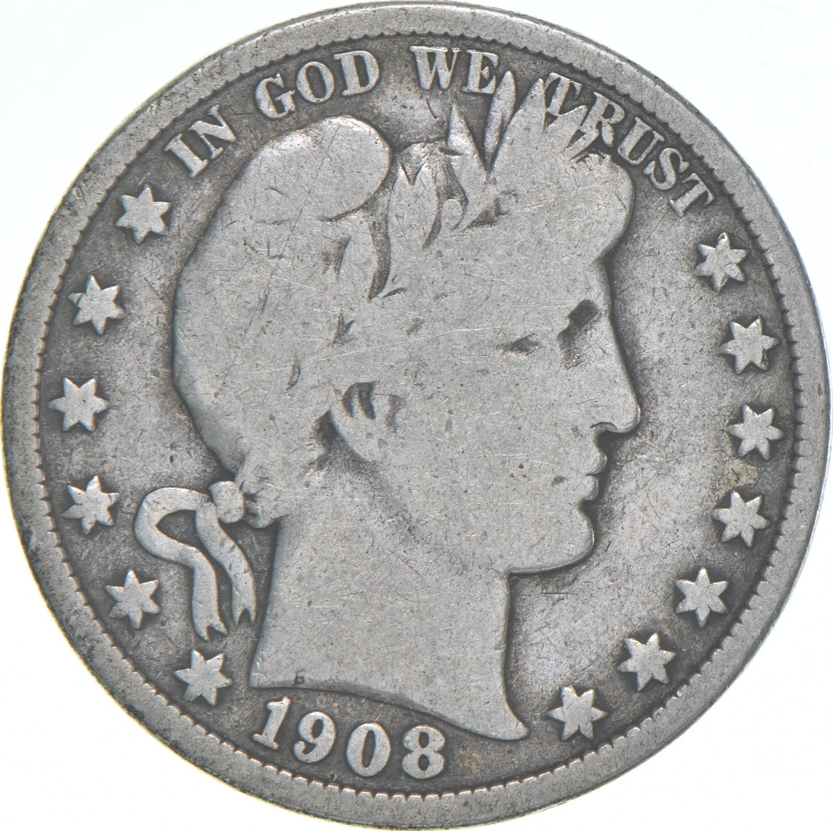 PCGS MS61 バーバー ハーフダラー 銀貨 アメリカ 50セント1908 PCGS