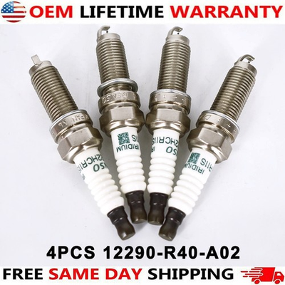 #ad 4X Genuine Honda NGK Spark Plug Iridium 12290 R40 A02 For Denso SXU22HCR11S 3461 $15.99