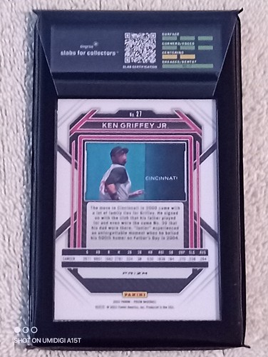 Ken Griffey Jr. Card 2023 Prizm Blue Ice #27 Mint 9 - Picture 2 of 2