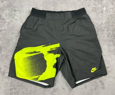 Nike Men's Size Medium Black Volt  Agassi Challenge Court Slam Tennis Shorts