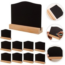 10Pcs Mini Double-Sided Blackboards Reminder Chalkboard Wooden Message Board