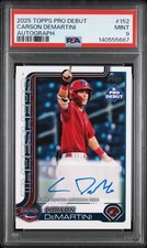 2025 Topps Pro Debut Carson DeMartini Auto #PD-152 - Phillies RC PSA 9
