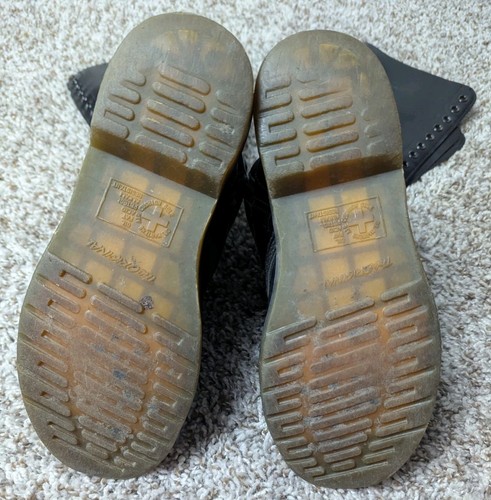 Stivali donna Dr Martens al ginocchio taglia 6 pelle nera combattimento 20 occhielli LEGGI - Foto 6 di 18