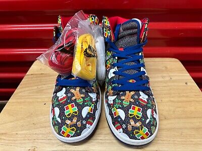 NEW Nike SB Dunk High TRD QS Ugly Christmas Sweater 881758 NEW Nike SB Dunk High TRD QS Ugly Christmas Sweater 881758