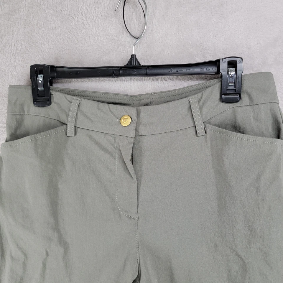 Ruby Rd Womens Gray Flat Front Capri Pants Mid Rise Straight Leg Size 10 - Image 3 of 4