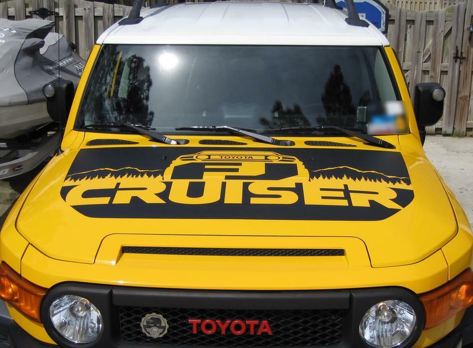 TOYOTA FJ CRUISER HOOD VINYL DECAL STICKER TRD RACING