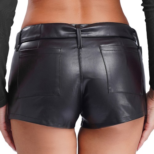 Damen Unterhosen Sommer Hotpants Niedrige Taille Shorts Breites Kurz Hosen Club - Picture 8 of 20