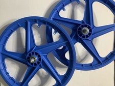 BMX WHEEL SET 20" PLASTIC MAG 5 SPOKE CRUISER LOWRIDER BICYCLE OLD SCHOOL