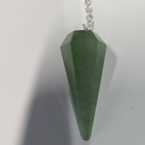 Herramienta de adivinación péndulo radiestesia cristal cono facetado aventurina verde - Imagen 11 de 13