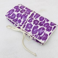 AMEN WARDY Purple Leopard Makeup Clutch Zipper Bag w/ Detachable USA Made • VG‼