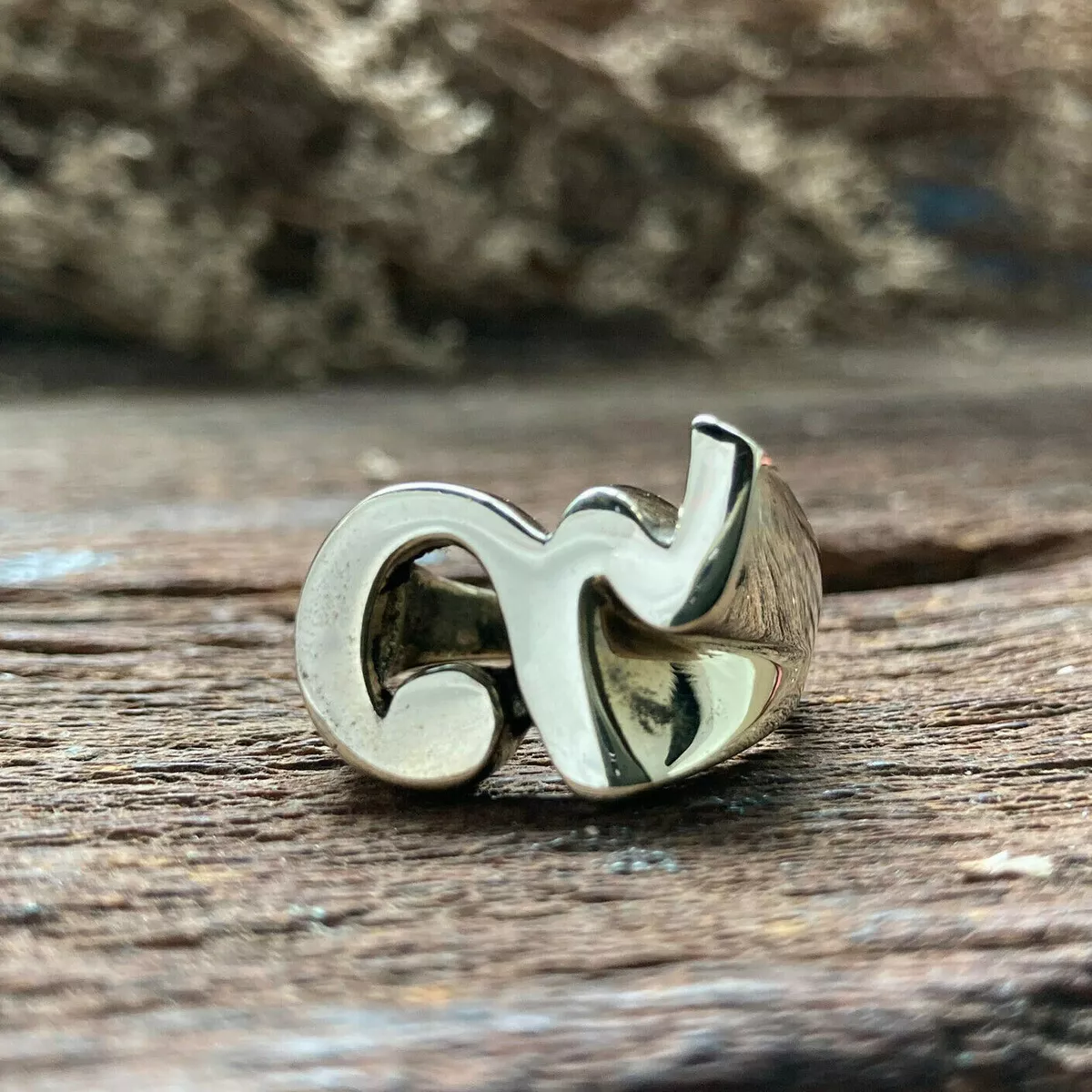 Thai number 9 nine ring unisex sterling silver 925 minimalist monogram date