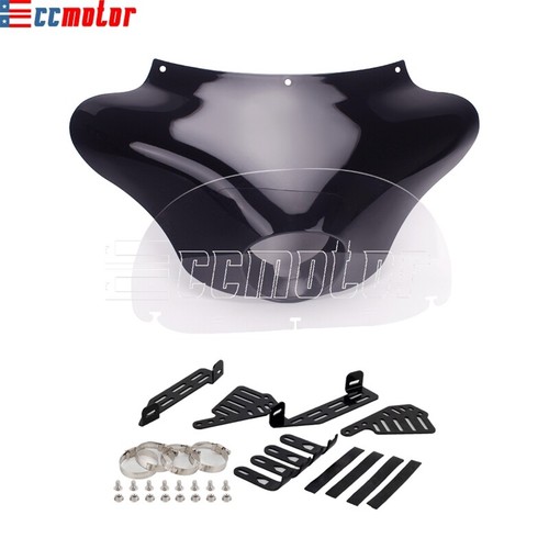 Outer Batwing Fairing W/ Clear Windshield Kit For Harley Dyna Low Rider FXDL FLD - Picture 9 of 12