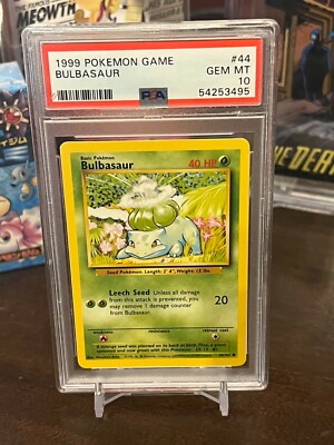 1999 English Pokemon Base Set Bulbasaur #44 PSA 10 - GEM MINT! | eBay