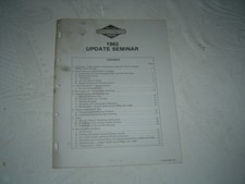 1982 Briggs & Stratton engine service training update seminar manual