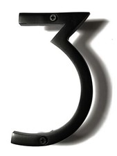 Floating House Numbers 5 inch Aluminum Black House Numbers for Outside - Numb...