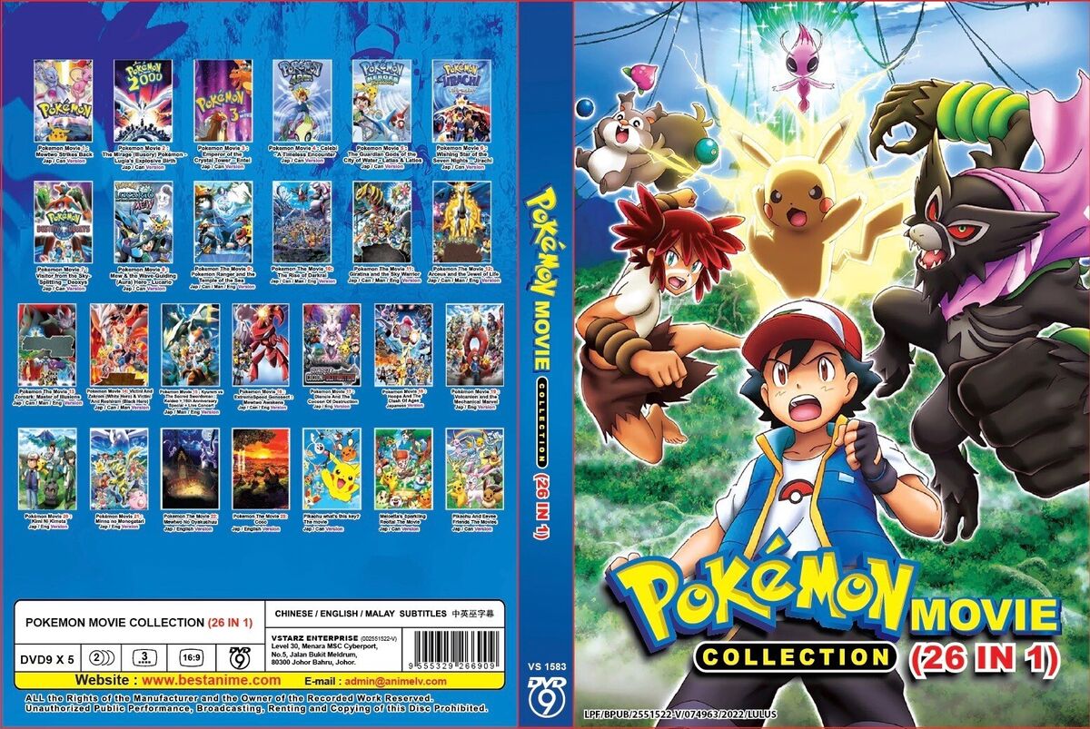 DVD Anime POKEMON Movie Collection Box (23 MOVIE+ 3 SPECIAL) All Region