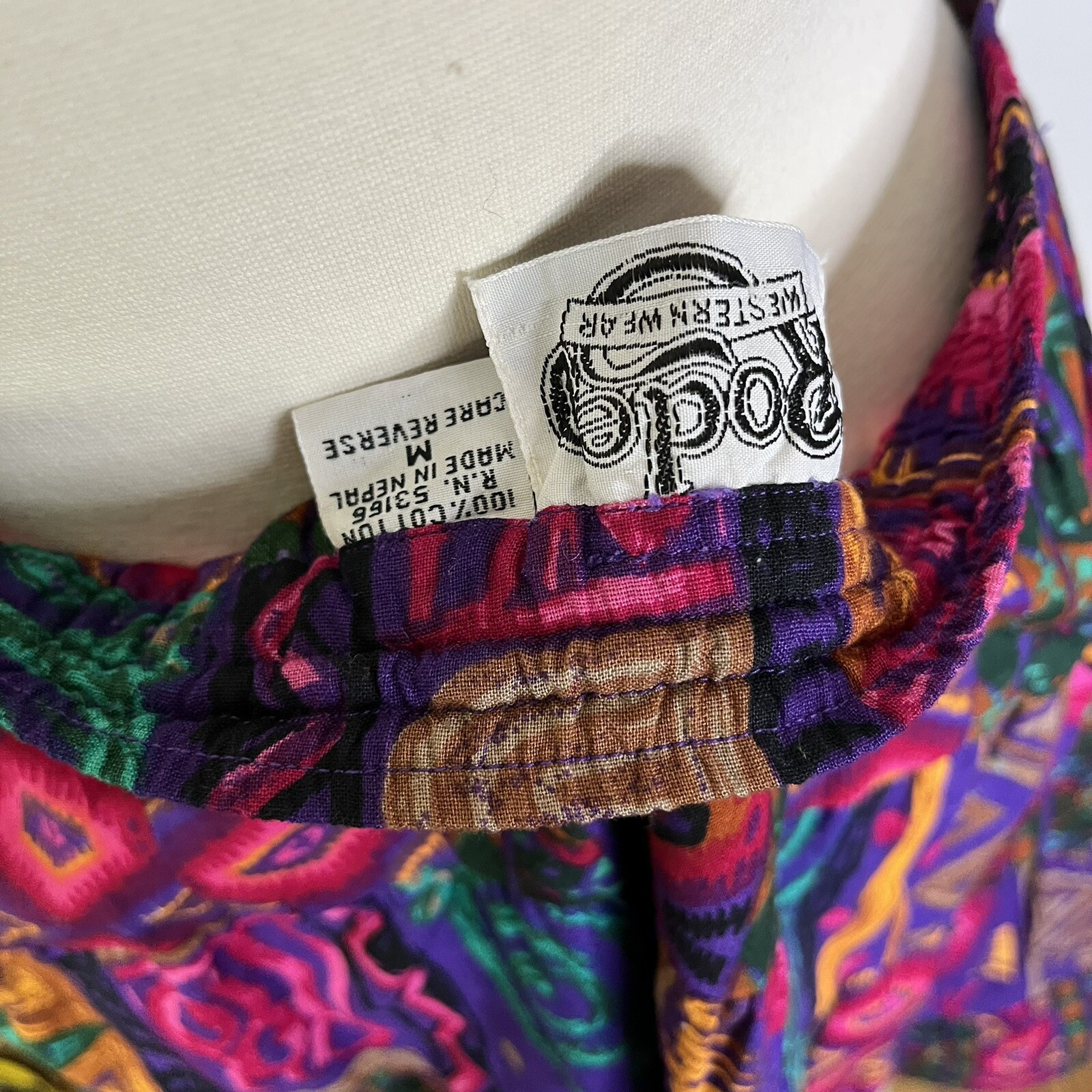 Vintage 1990s Rodeo Western Patchwork Geometric P… - image 5