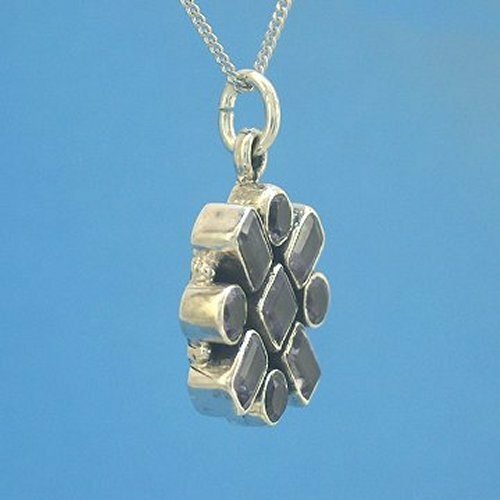 P443A Sterling Silver Amethyst Cute Pendant Charm New Solid 925 - Picture 3 of 3