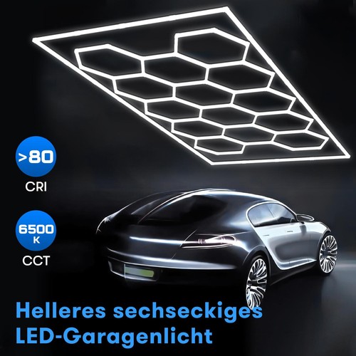 Hexagon LED Lampe Röhren Werkstatt Garage Wand Decken Leuchte Beleuchtung HOT - Bild 6 von 15
