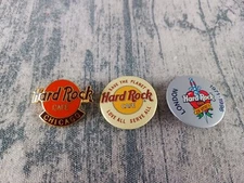 Hard Rock Cafe Pin Lot Of (3) Hard Rock Chicago / London / Save The Planet