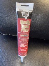 DAP Kwik Seal Plus White Siliconized Latex Kitchen and Bath Caulk 5.5 oz