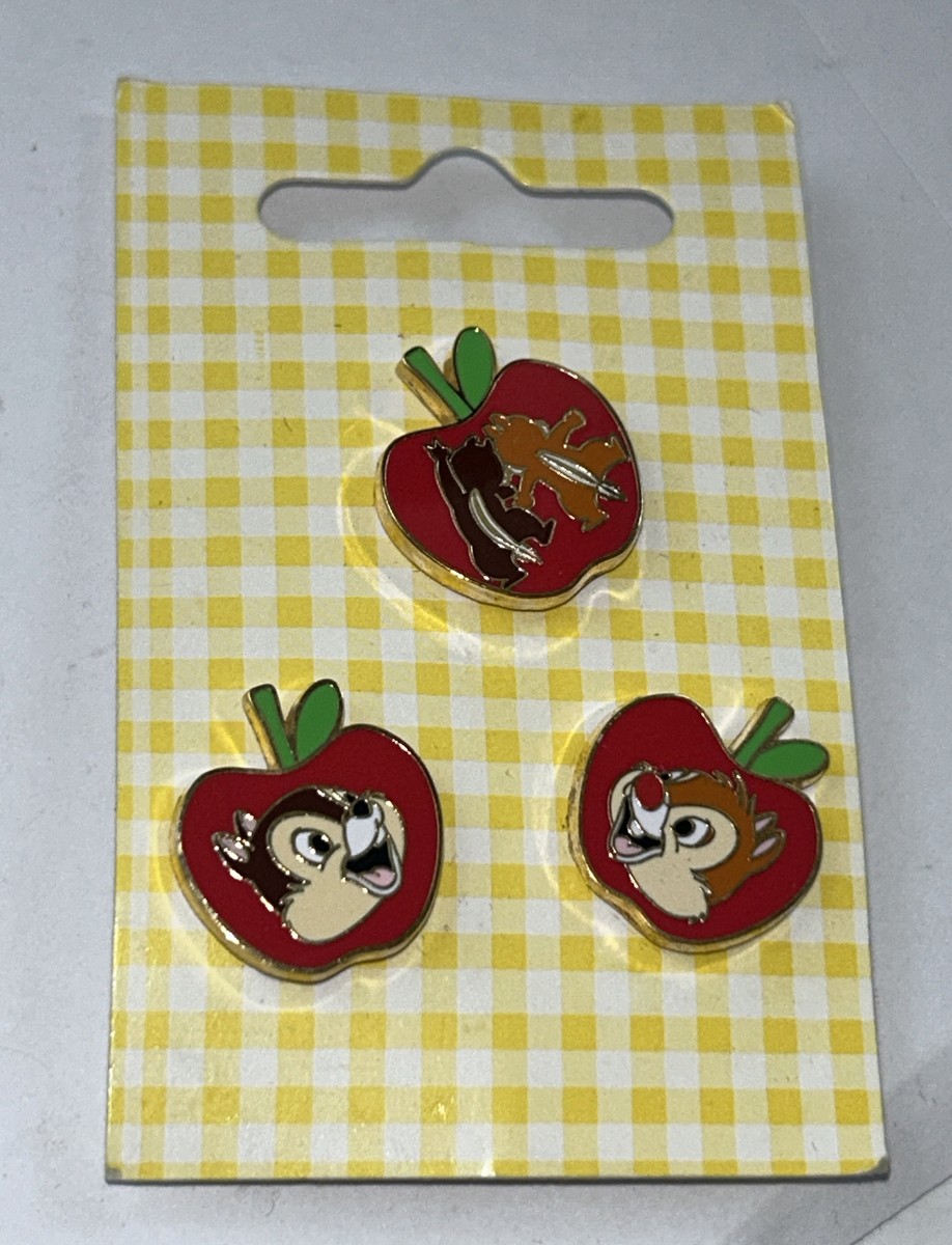 Disney 3 Pin Set Chip & Dale Japan Apple Series Tokyo Jds Fruit