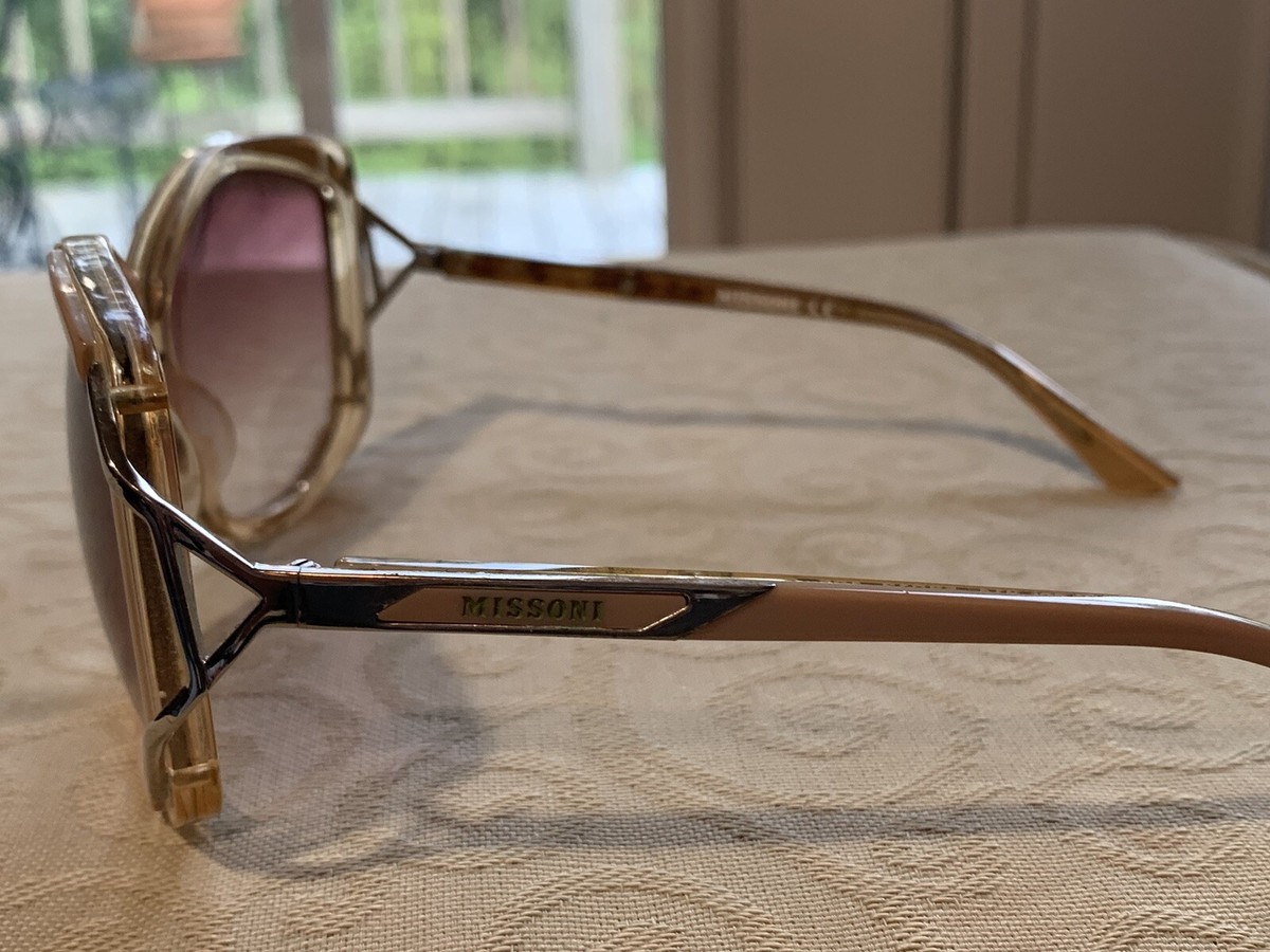 MISSONI $350 MI694-01 Italian Chic Pink Ombré Gold Oversized  display picture 1