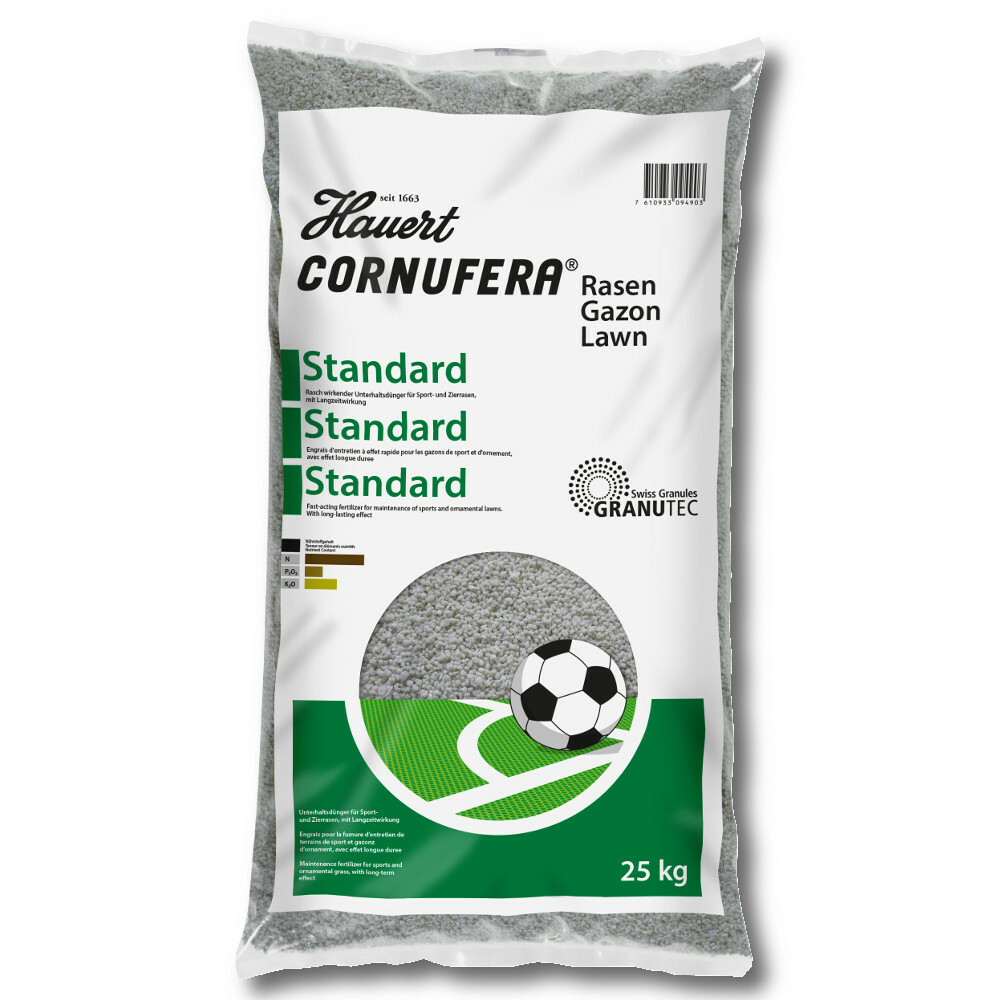 Engrais gazon d été Hauert Cornufera standard 25 kg engrais de croissance