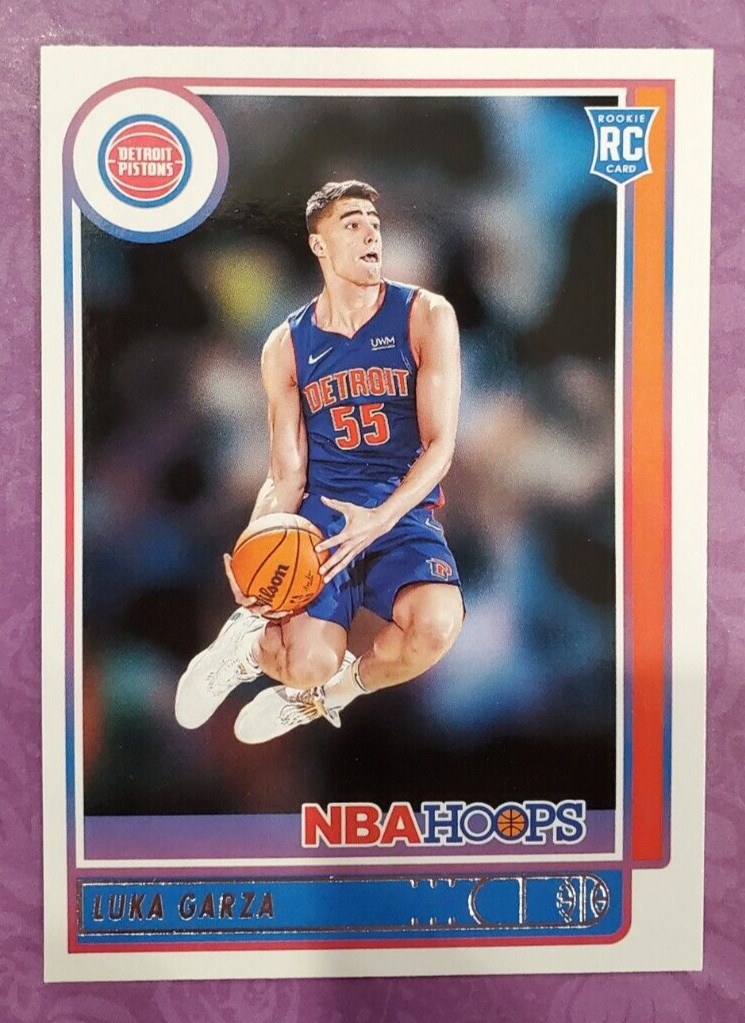 2021-22 Panini NBA Hoops #250 Luka Garza RC Detroit Pistons Basketball Card - PC