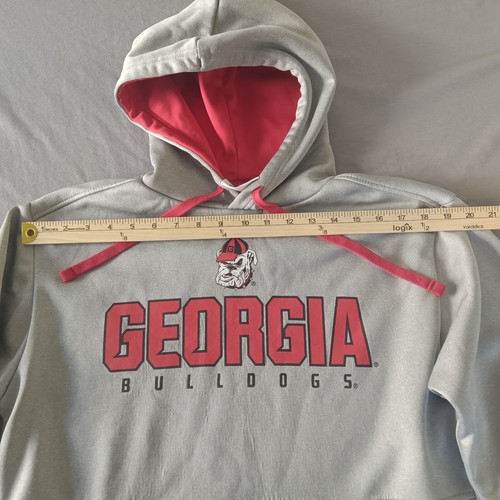 Georgia Bulldogs UGA Hoodie Adult Medium Gray Champion Pullover Men’s - Picture 5 of 8