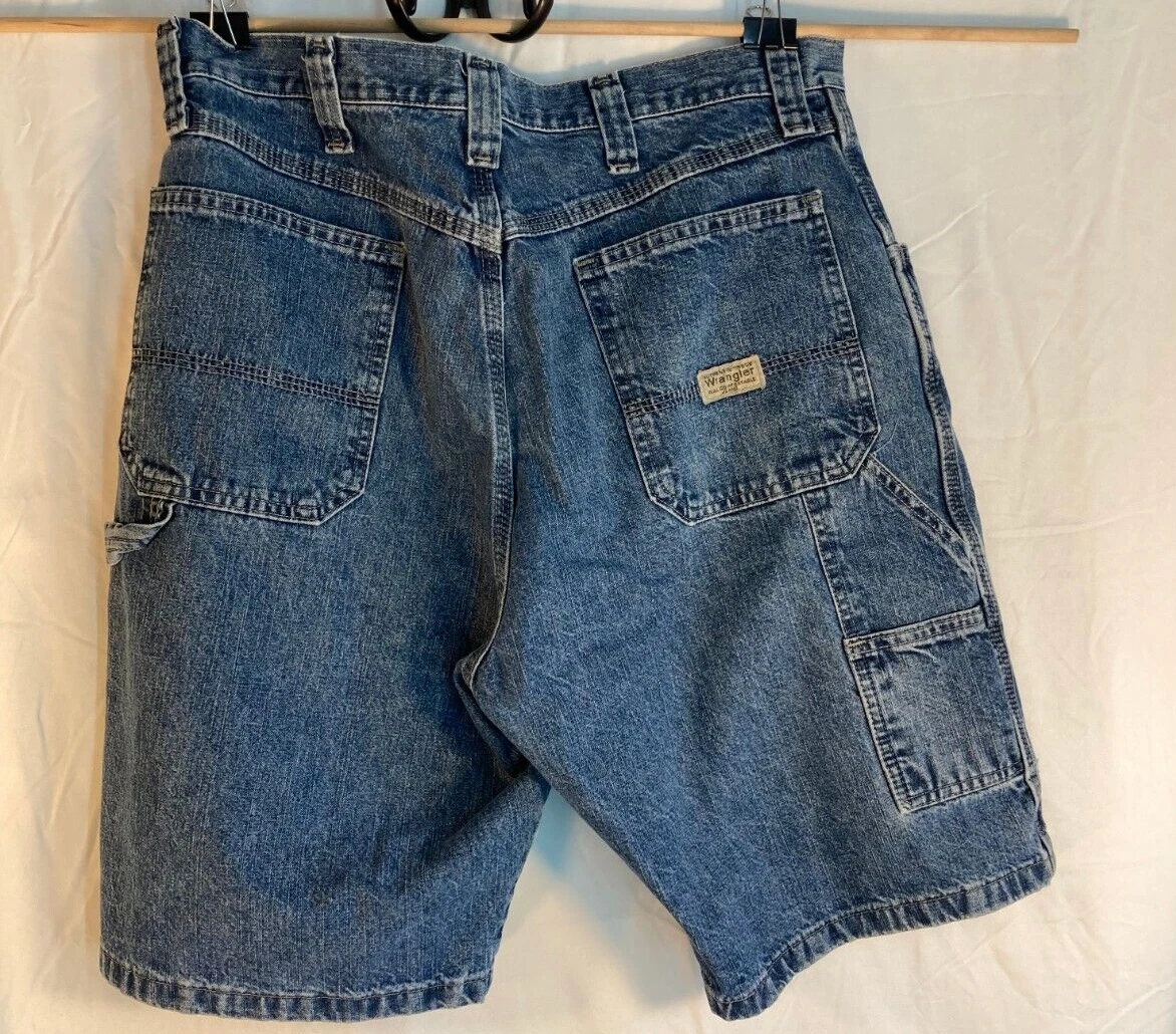Wrangler men's shop denim carpenter shorts