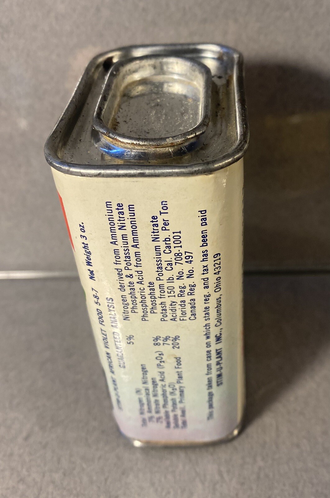 Vintage StimUPlant African Violet Plant Food Tin Can with Contents eBay