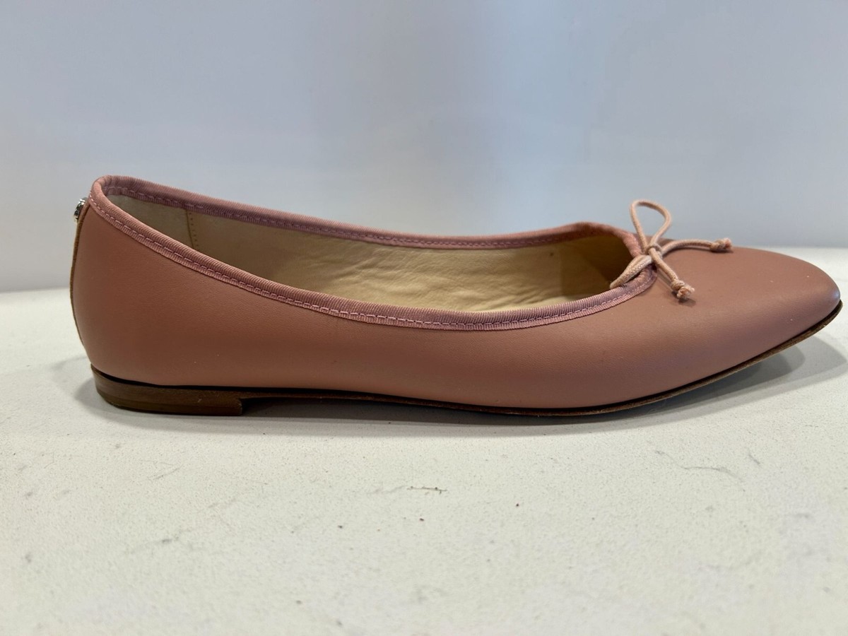 Josefinas Leather Square Toe Flats in Dark Pink Sz EU (US