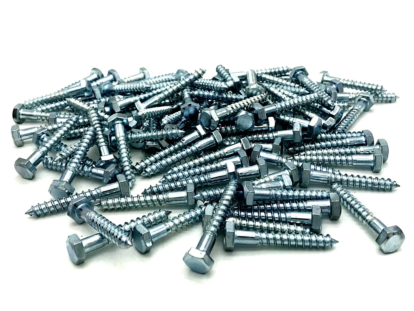 500 x COACH SCREWS M6 6 x 40mm bright zinc plated BZP wood screw hex