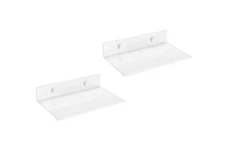 Small Floating Shelves Mini Display Shelf for Phone Slim Wall Shelf White